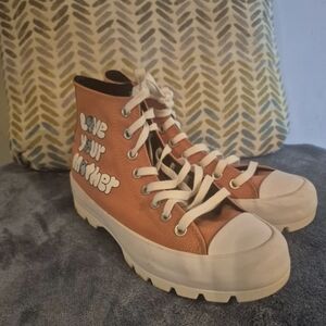 Converse Chuck Taylor All Star High Lugged Clay Love Your Mother Women's 9.5